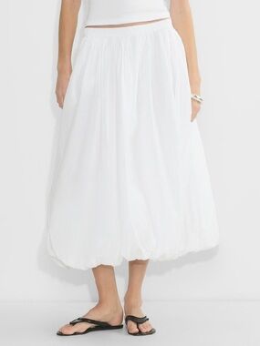 Aritzia Wilfred White Oracle Poplin Skirt 5229